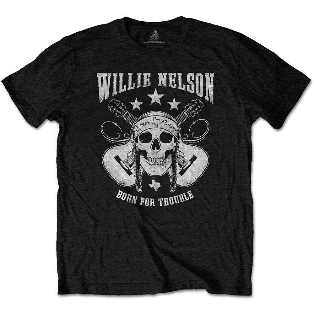 Willie Nelson tričko Skull Čierna XXL