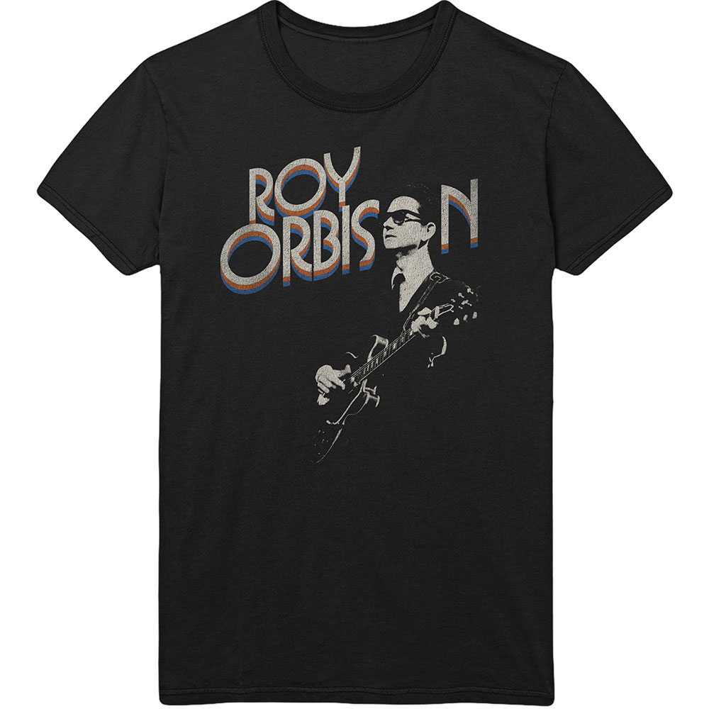 Roy Orbison tričko Guitar & Logo Čierna S