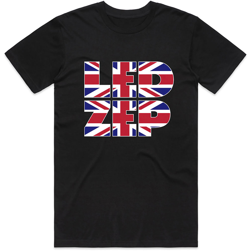 Led Zeppelin tričko Union Jack Type Čierna XL