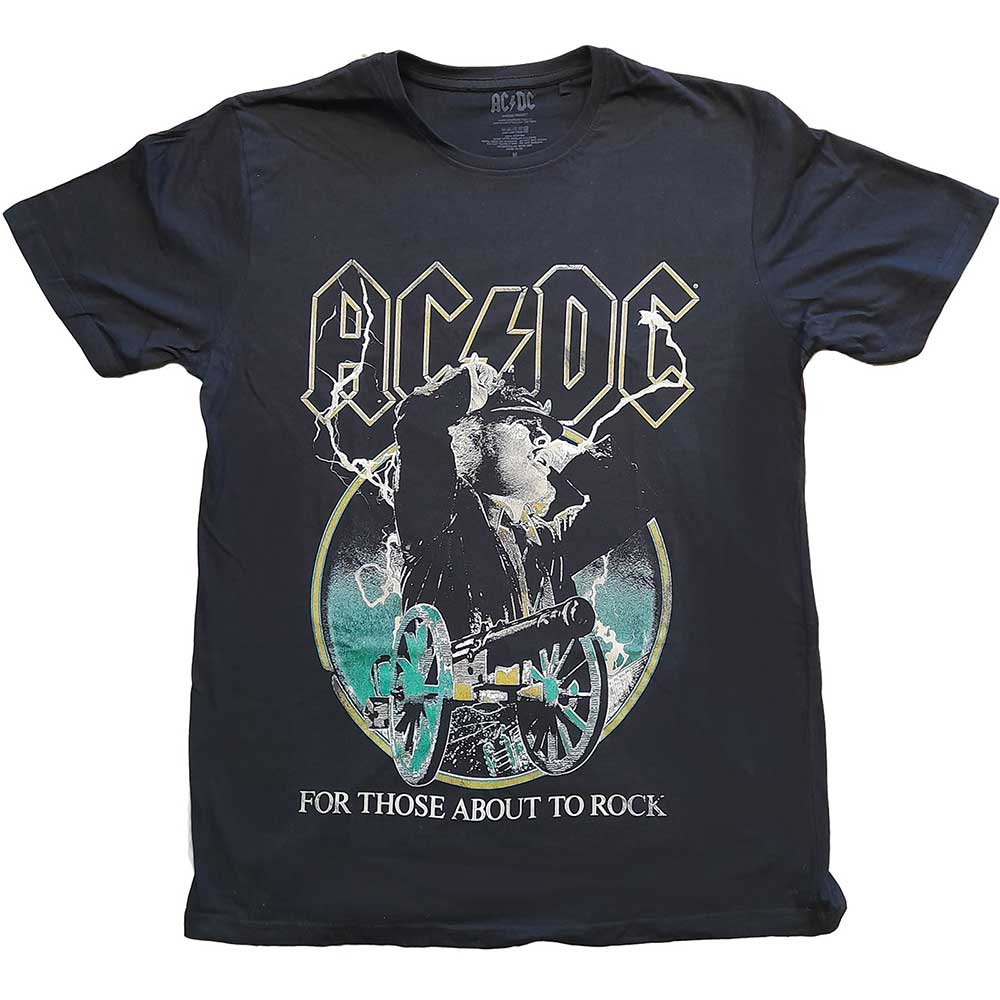 AC/DC tričko For Those About To Rock Yellow Outlines Čierna XXL