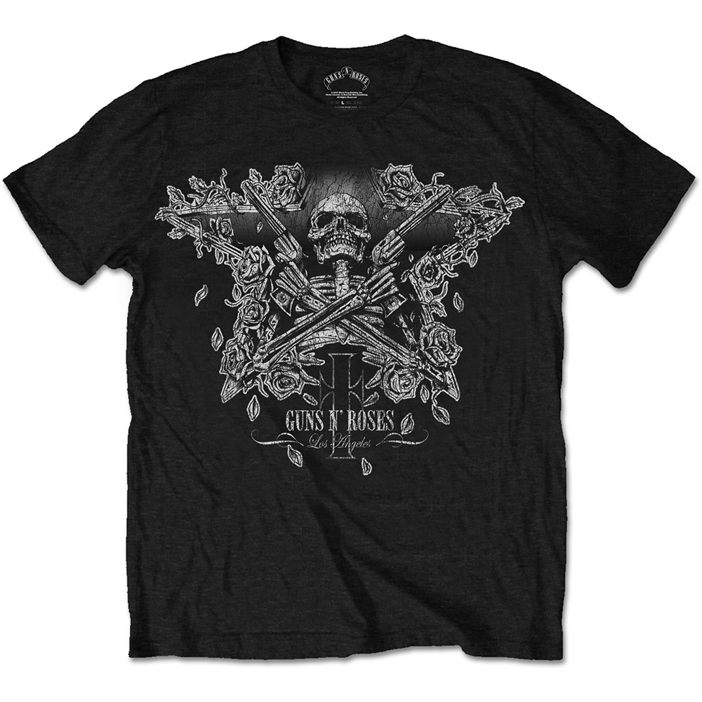 Guns N’ Roses tričko Skeleton Guns Čierna XXL