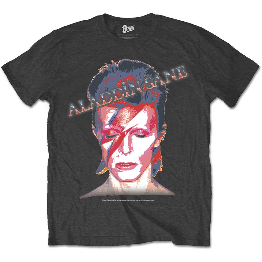 David Bowie tričko Aladdin Sane Šedá S