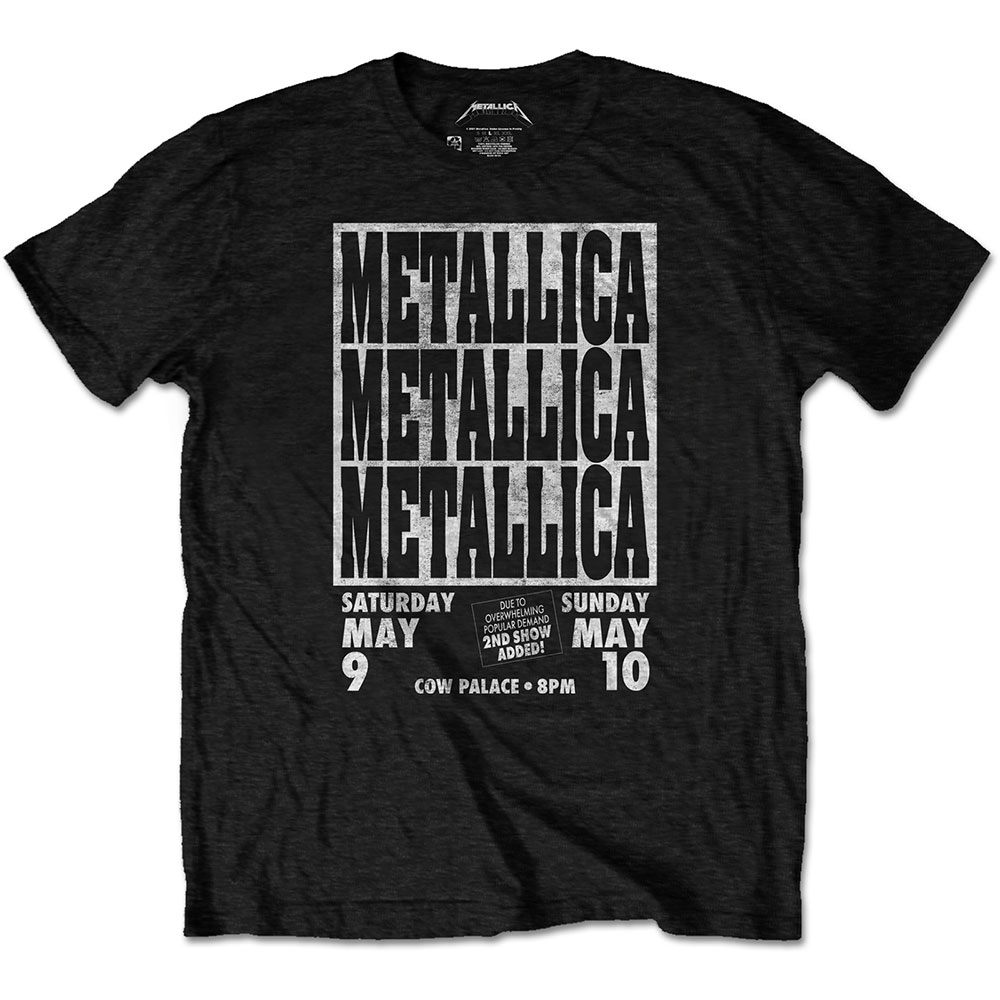 Metallica tričko Cow Palace Čierna M