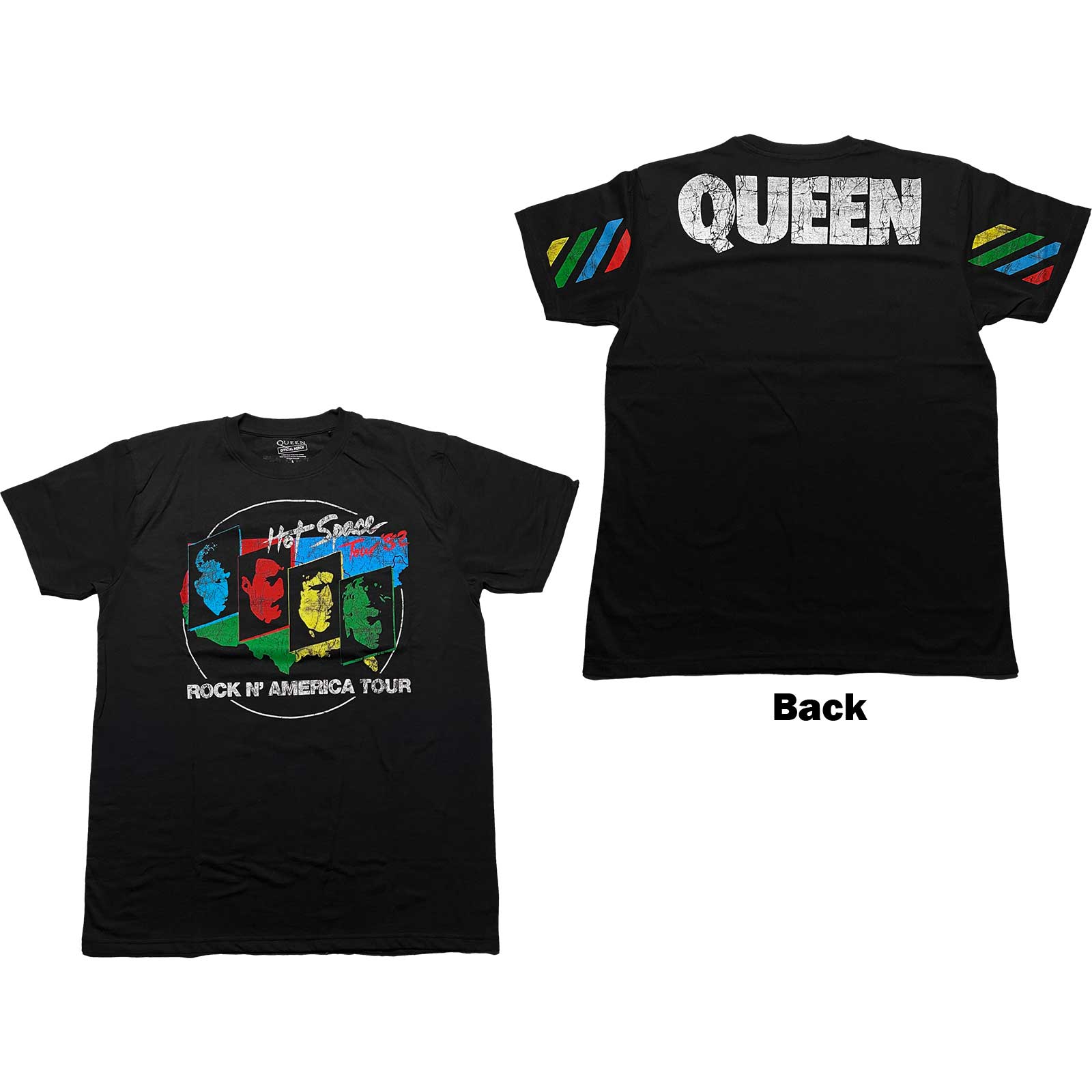 Queen tričko Hot Space Tour \'82 Čierna XXL