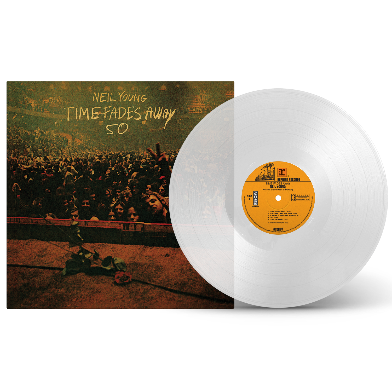 E-shop YOUNG, NEIL - TIME FADES AWAY 50TH ANNIVERSARY - CLEAR VINYL LP
