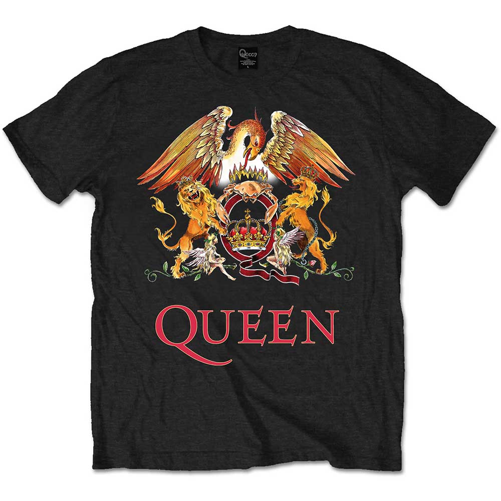 Queen tričko Classic Crest Čierna 7-8 rokov