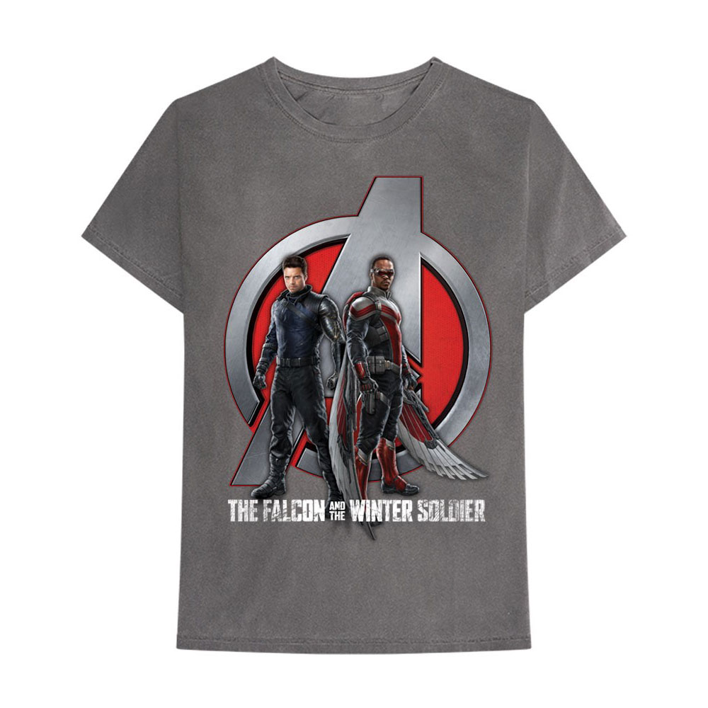 Marvel tričko Falcon & Winter Soldier A Logo Šedá M