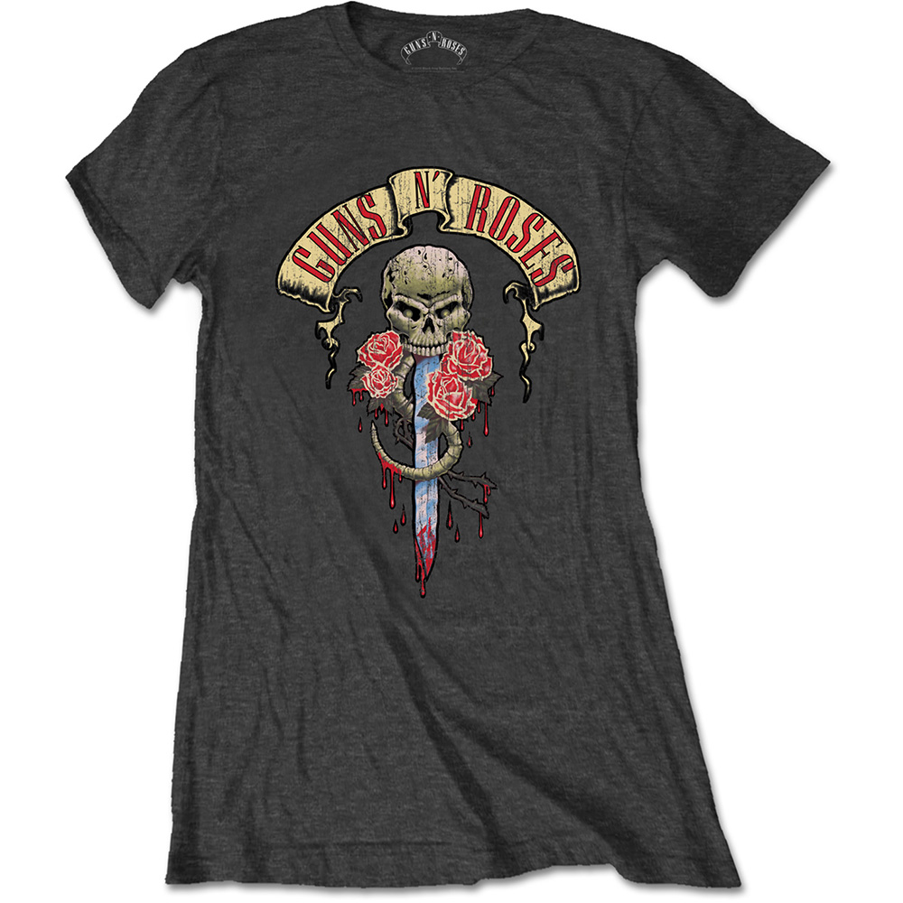 Guns N’ Roses tričko Dripping Dagger Šedá XL