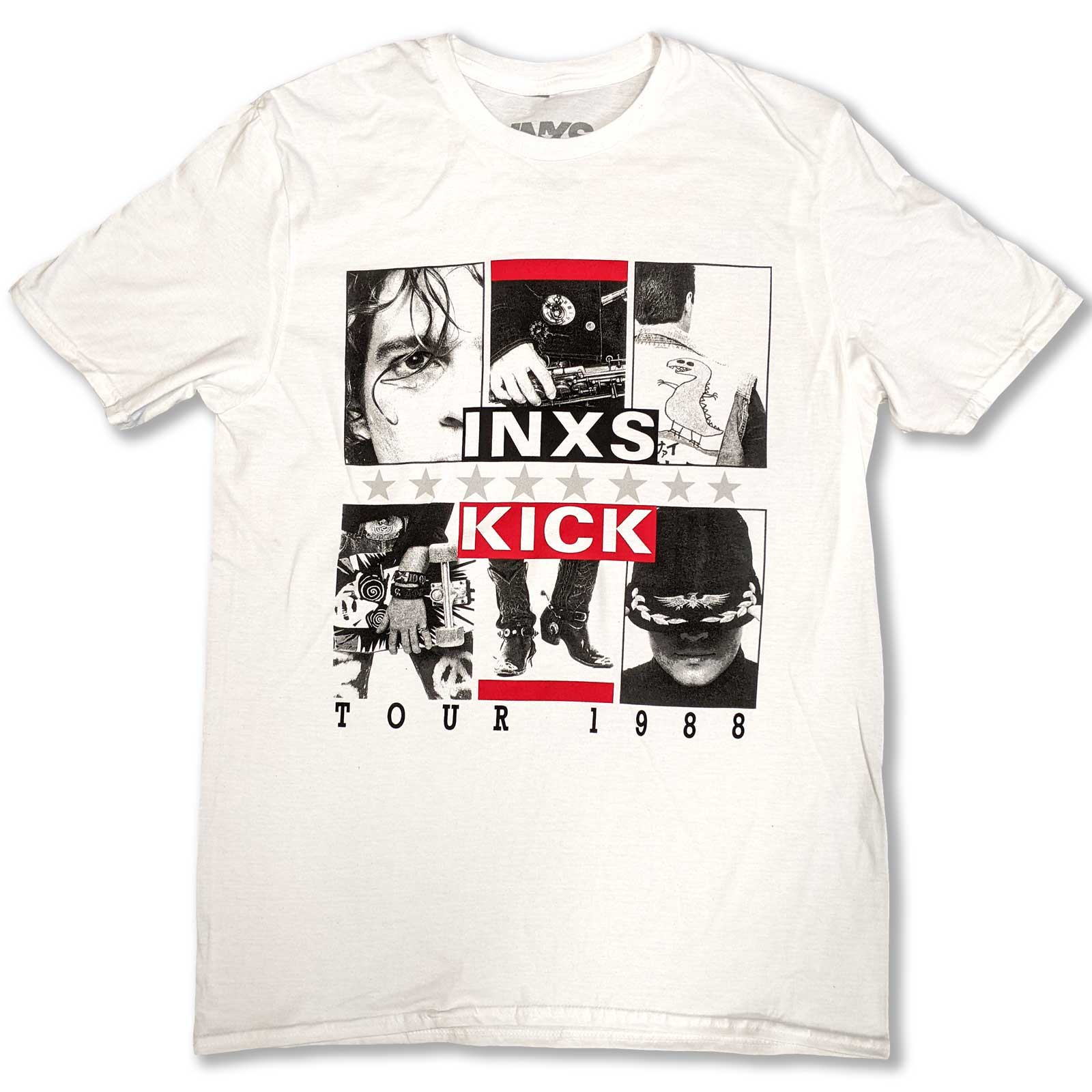 INXS tričko KICK Tour Biela XXL
