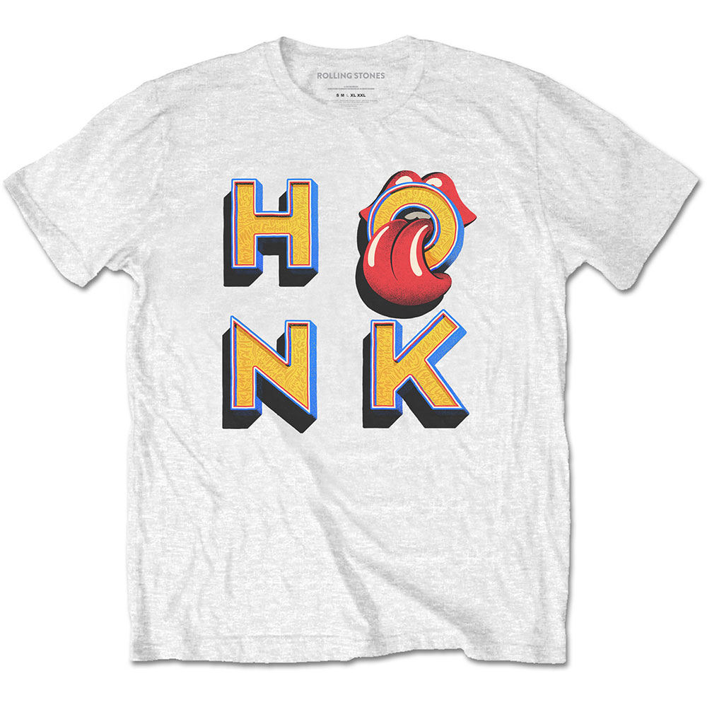 The Rolling Stones tričko Honk Letters Biela S