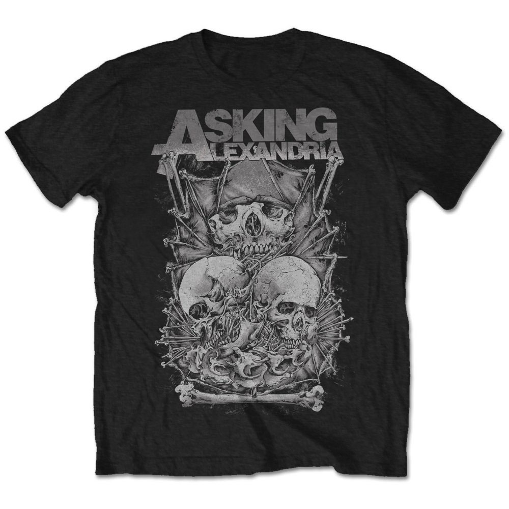 Asking Alexandria tričko Skull Stack Čierna L