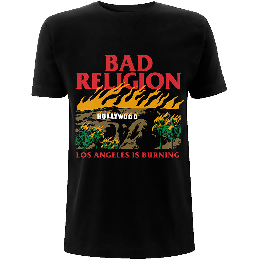 Bad Religion tričko Burning Black Čierna S