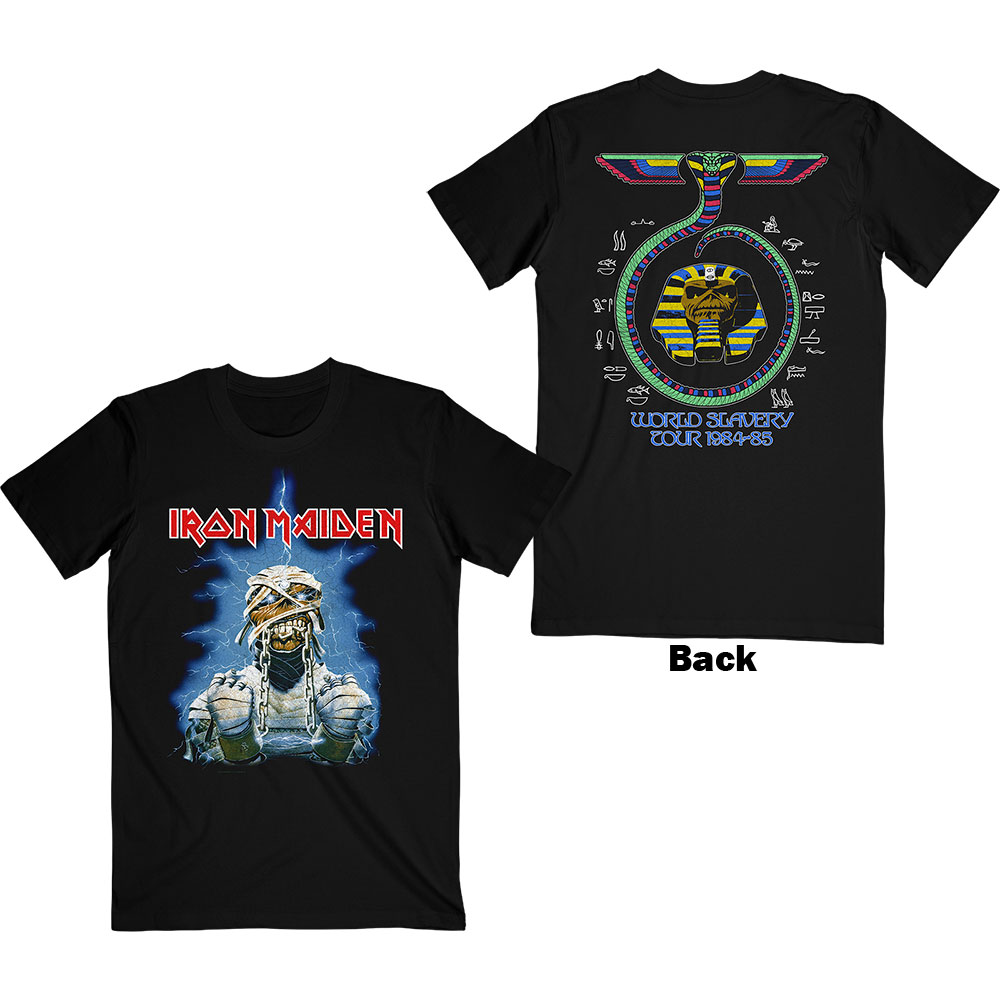 Iron Maiden tričko World Slavery Tour \'84 - \'85 Čierna L