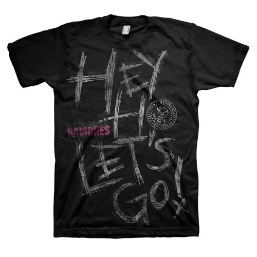 Ramones tričko Hey Ho Čierna L