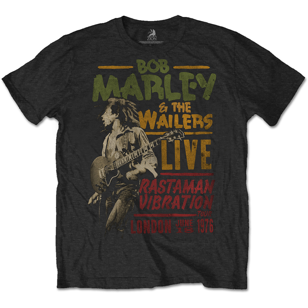 Bob Marley tričko Rastaman Vibration Tour 1976 Čierna S