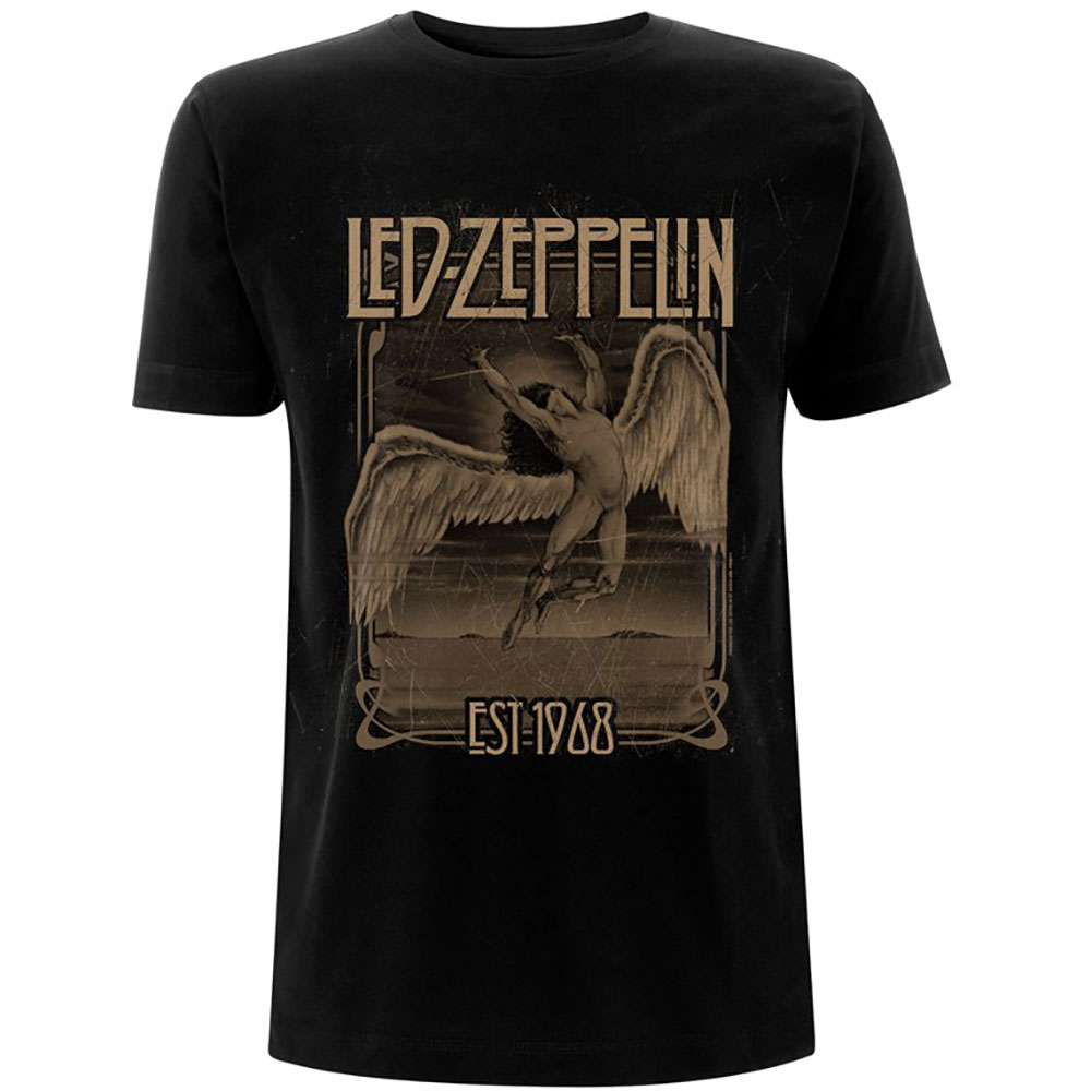 Led Zeppelin tričko Faded Falling Čierna L