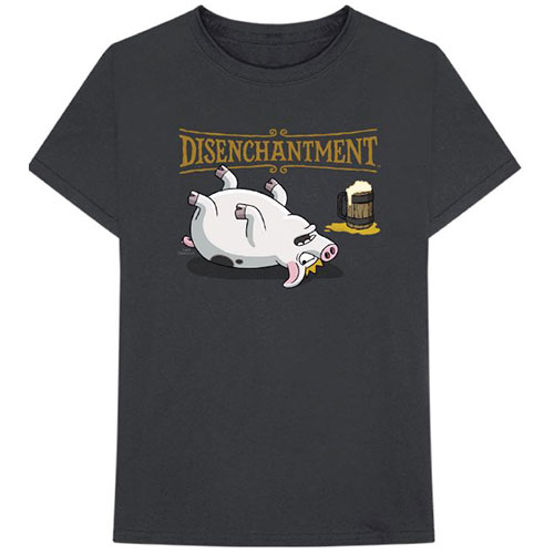 Disenchantment tričko Pig Šedá XXL