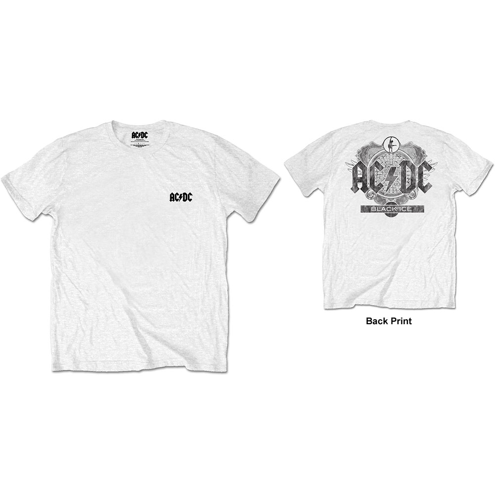 AC/DC tričko Black Ice Biela S