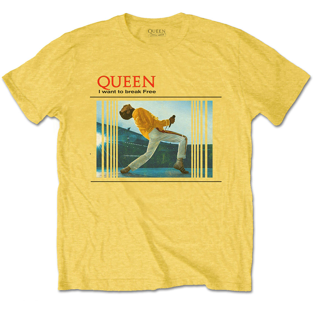 Queen tričko Break Free Žltá XXL