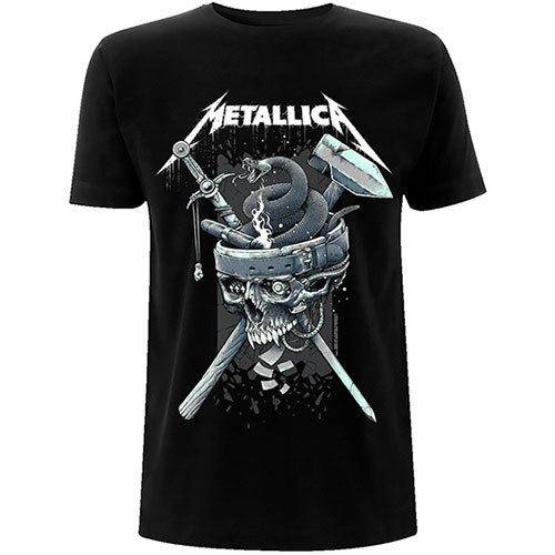 Metallica tričko History White Logo Čierna S