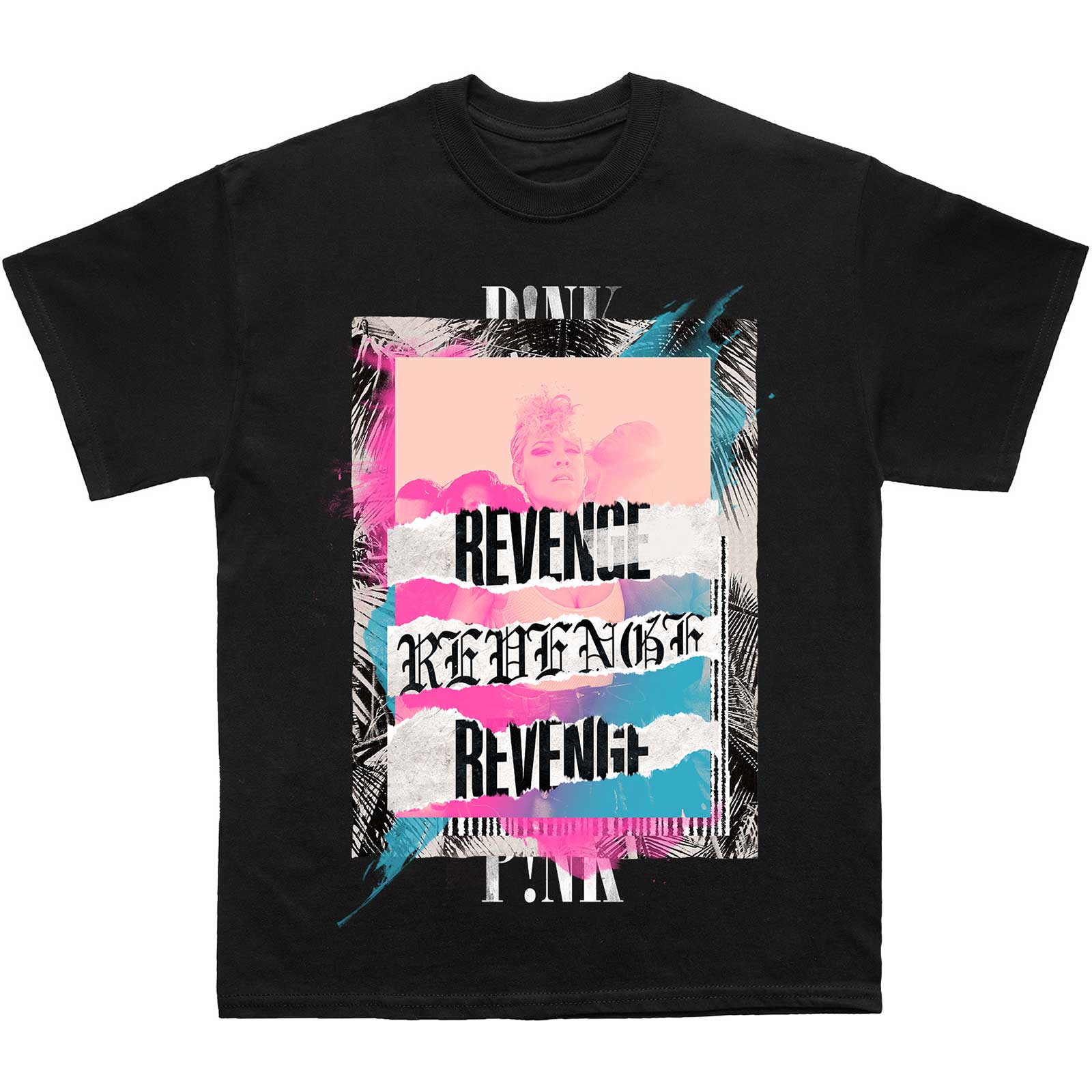 Pink tričko Revenge Čierna XL