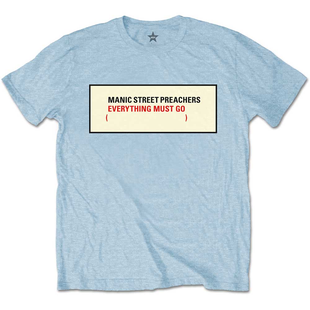 Manic Street Preachers tričko Everything Must Go Modrá S