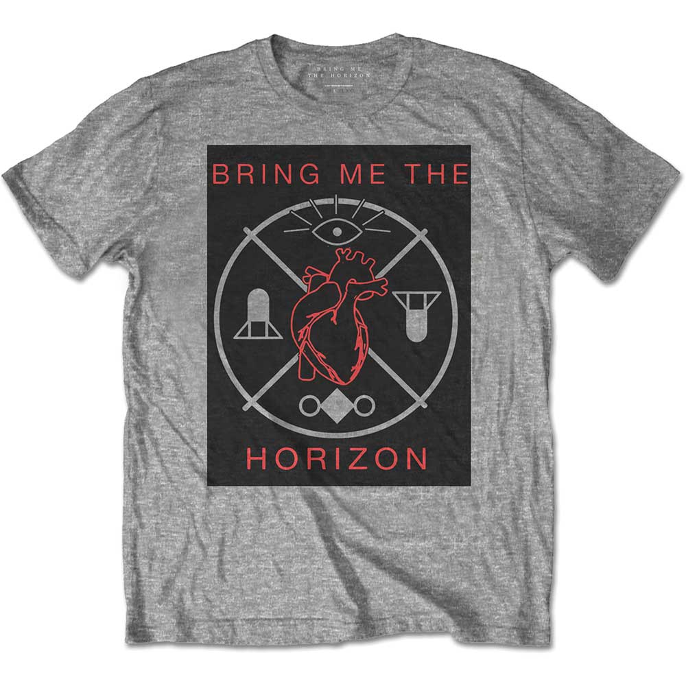 Bring me the horizon tričko Heart & Symbols Šedá XXL
