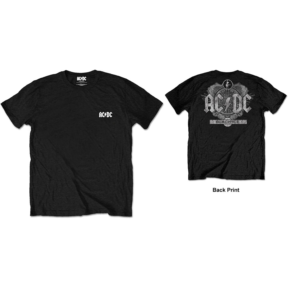 AC/DC tričko Black Ice Čierna XL