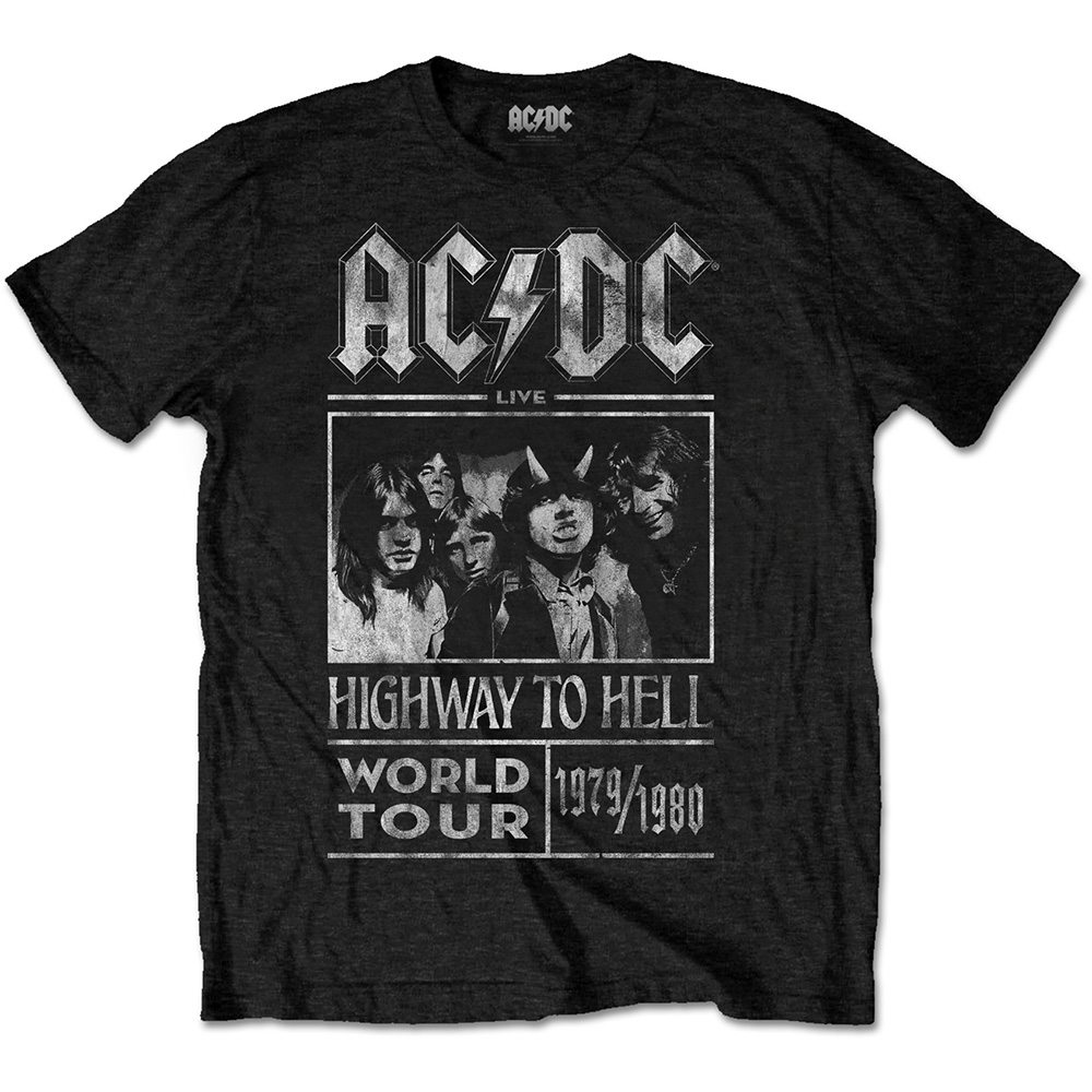 AC/DC tričko Highway to Hell World Tour 1979/1980 Čierna L