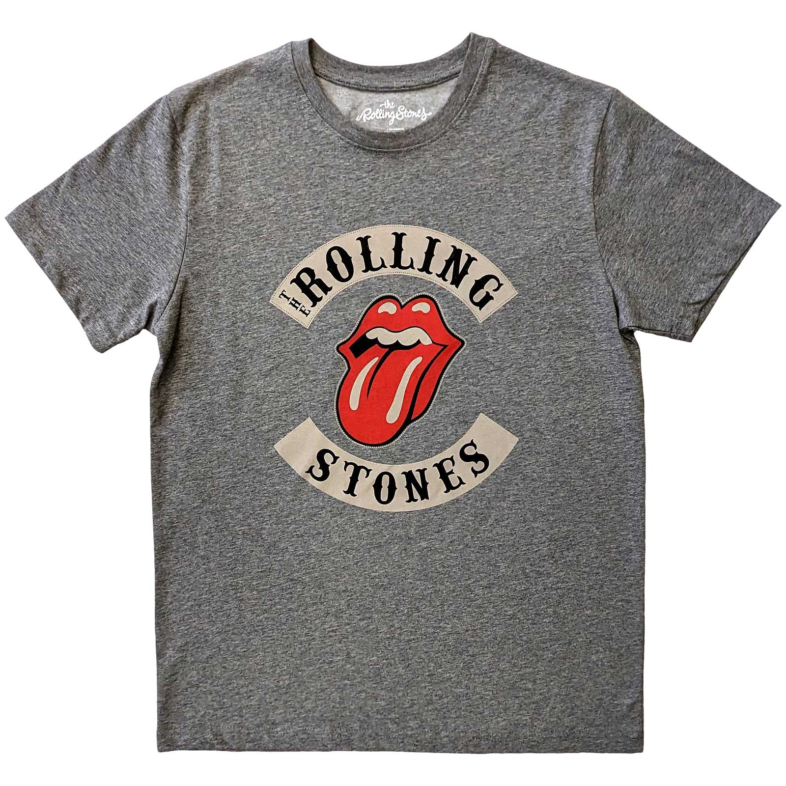 The Rolling Stones tričko Biker Tongue Šedá XL