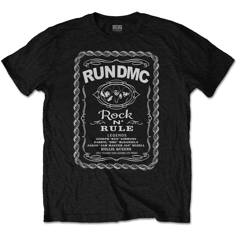 Run-DMC tričko Rock N\' Rule Whiskey Label Čierna S