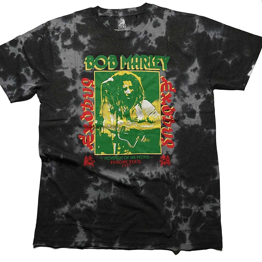 Bob Marley tričko Exodus Tie-Dye Čierna XXL