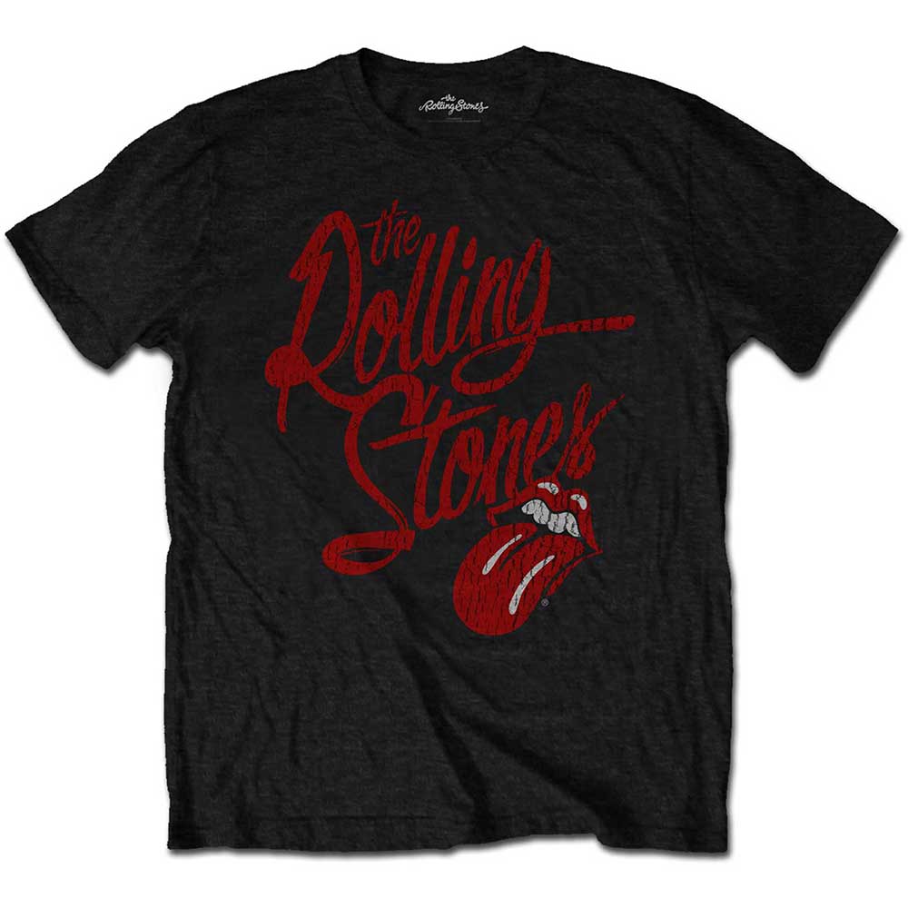 The Rolling Stones tričko Script Logo Čierna XL