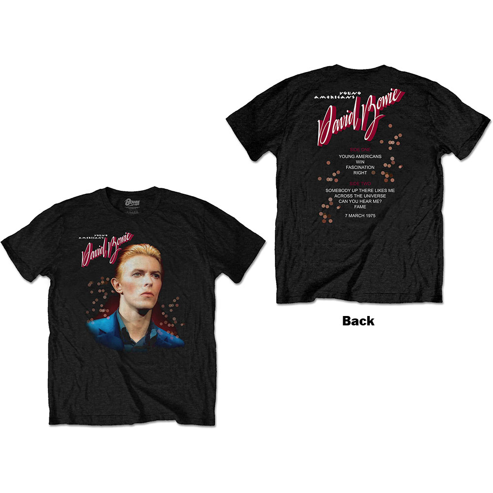 David Bowie tričko Young Americans Čierna XL