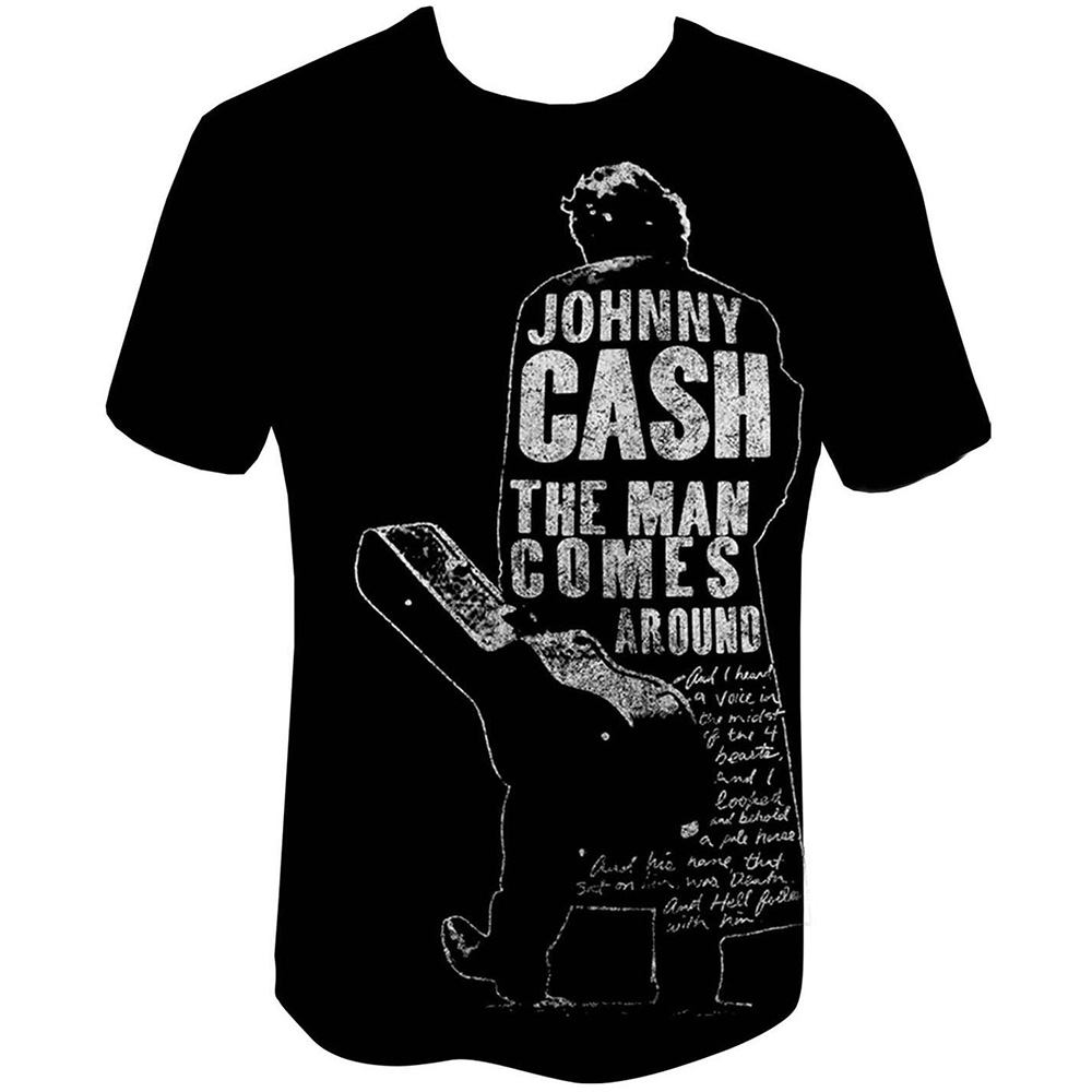 Johnny Cash tričko Man Comes Around Čierna M