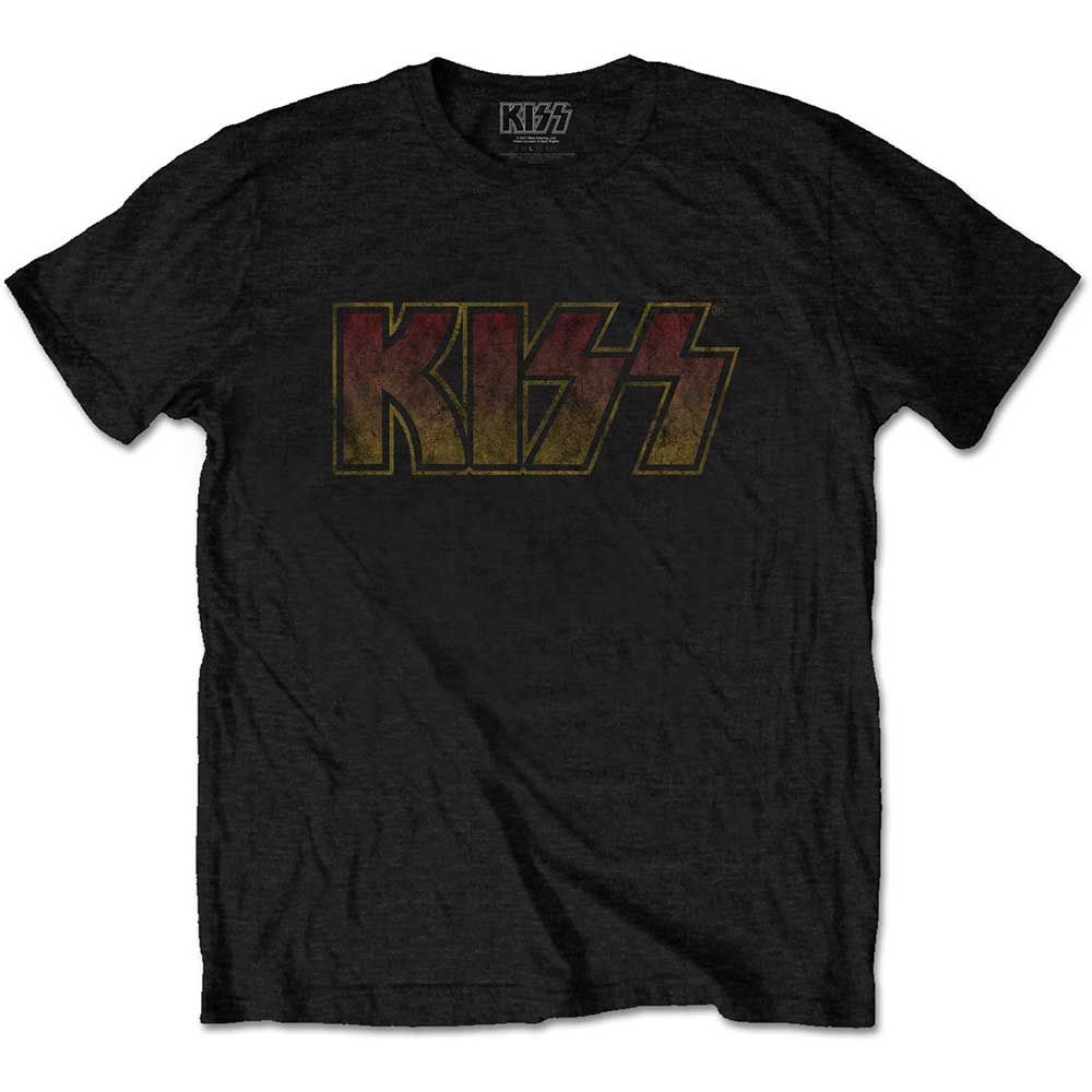 Kiss tričko Vintage Classic Logo Čierna M