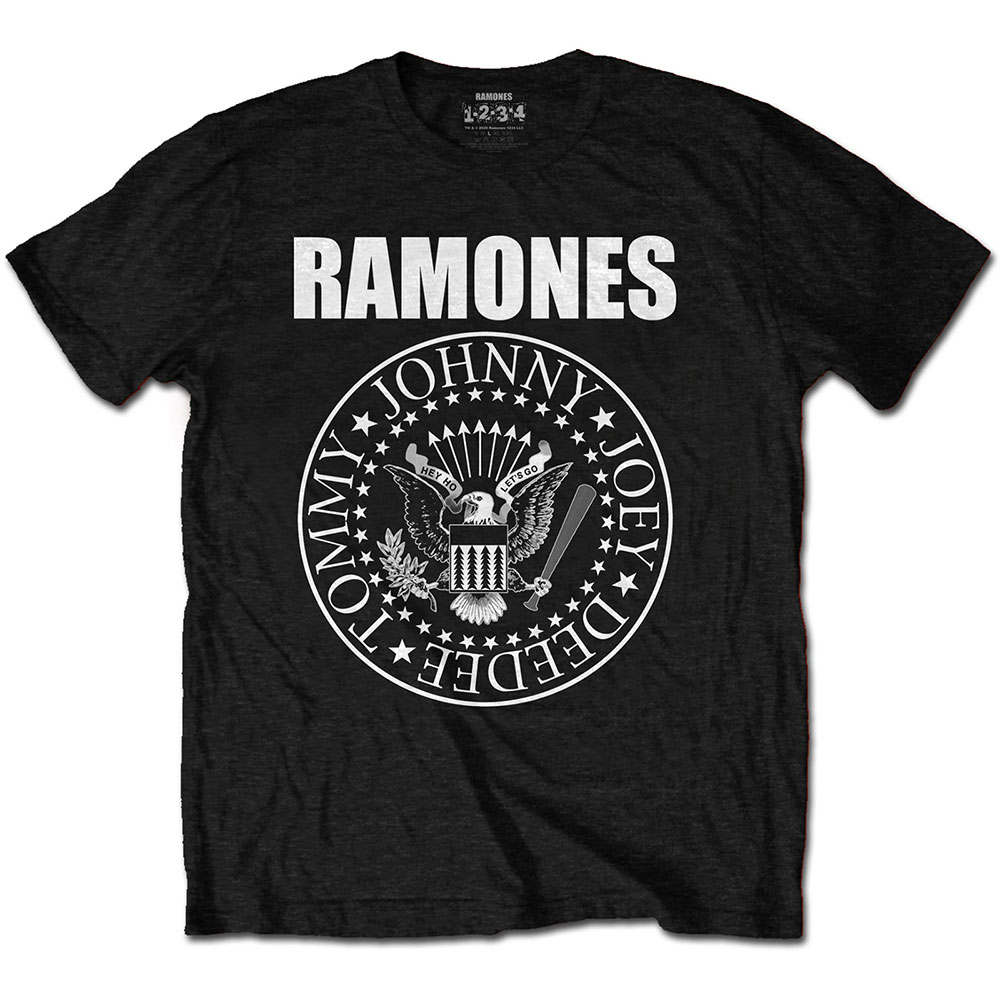Ramones tričko Presidential Seal Čierna 4XL
