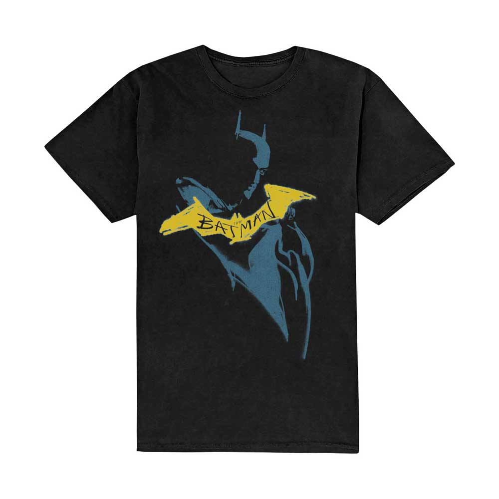 DC Comics tričko The Batman Yellow Sketch Čierna S
