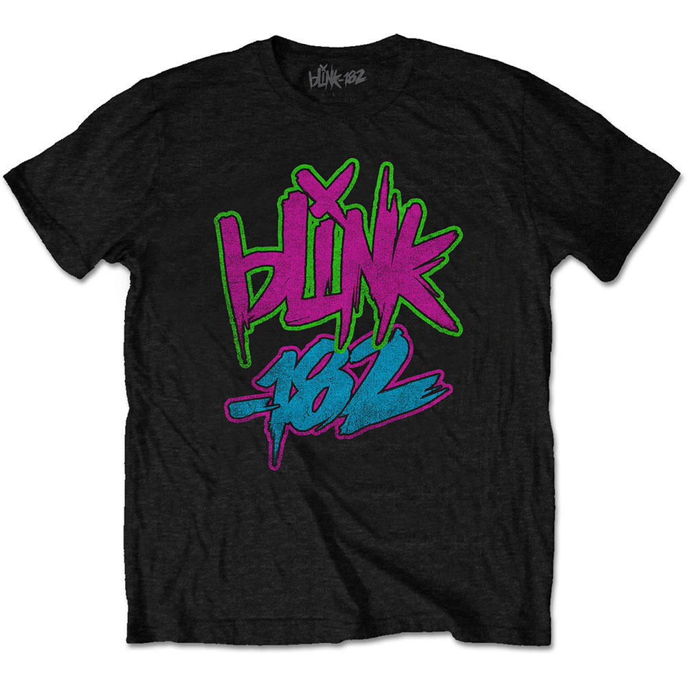 Blink 182 tričko Neon Logo Čierna M
