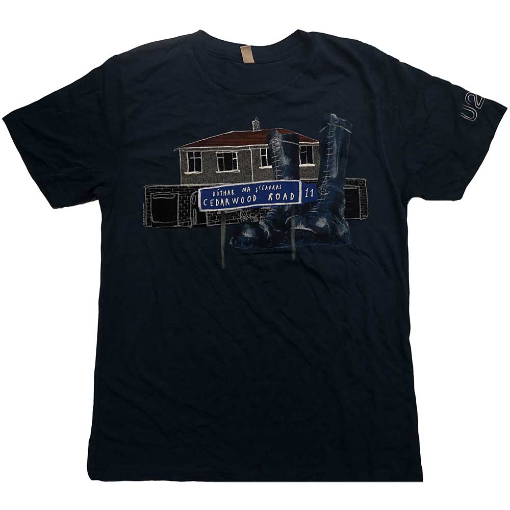 U2 tričko Cedar Wood Road Modrá M