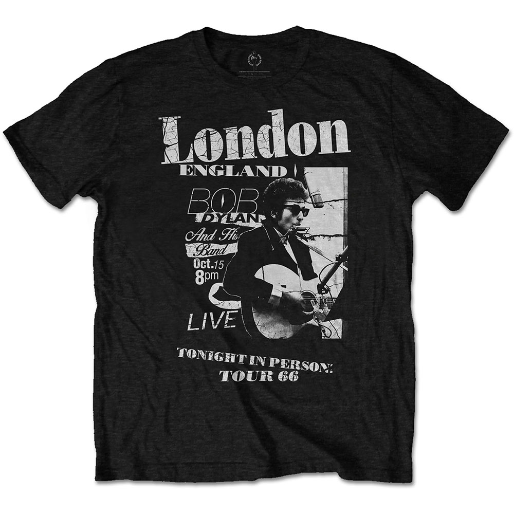 Bob Dylan tričko Scraps Čierna XL
