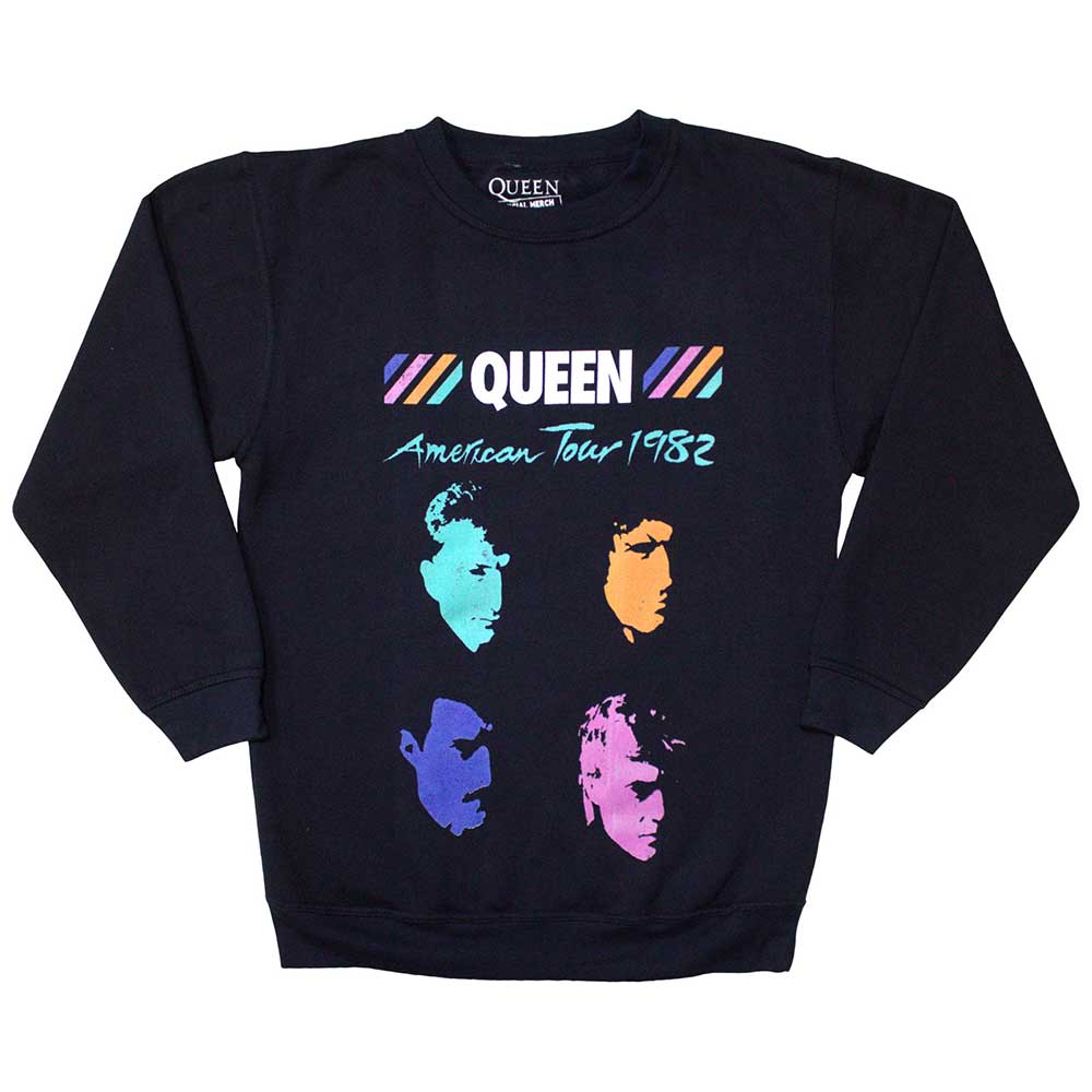 Queen mikina American Tour 1982 Modrá XL