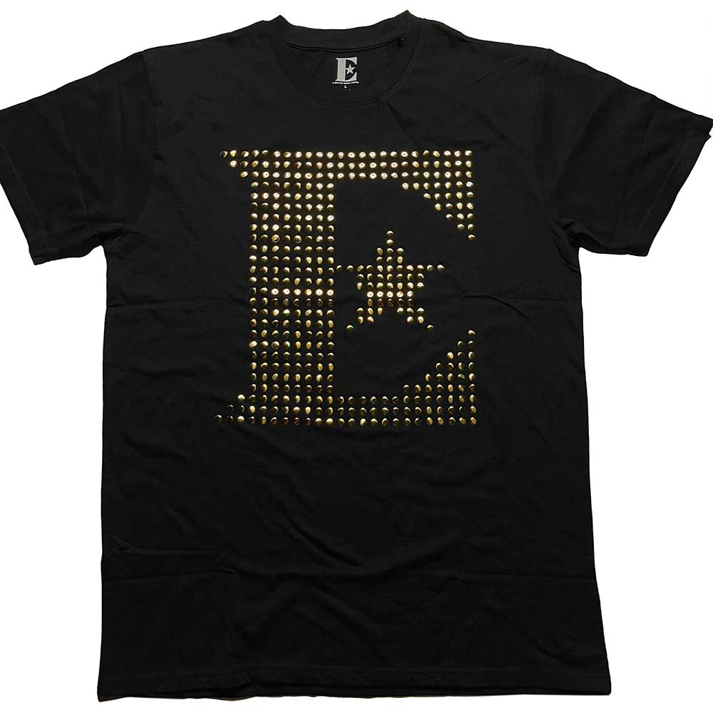 Elton John tričko E Logo Čierna XXL