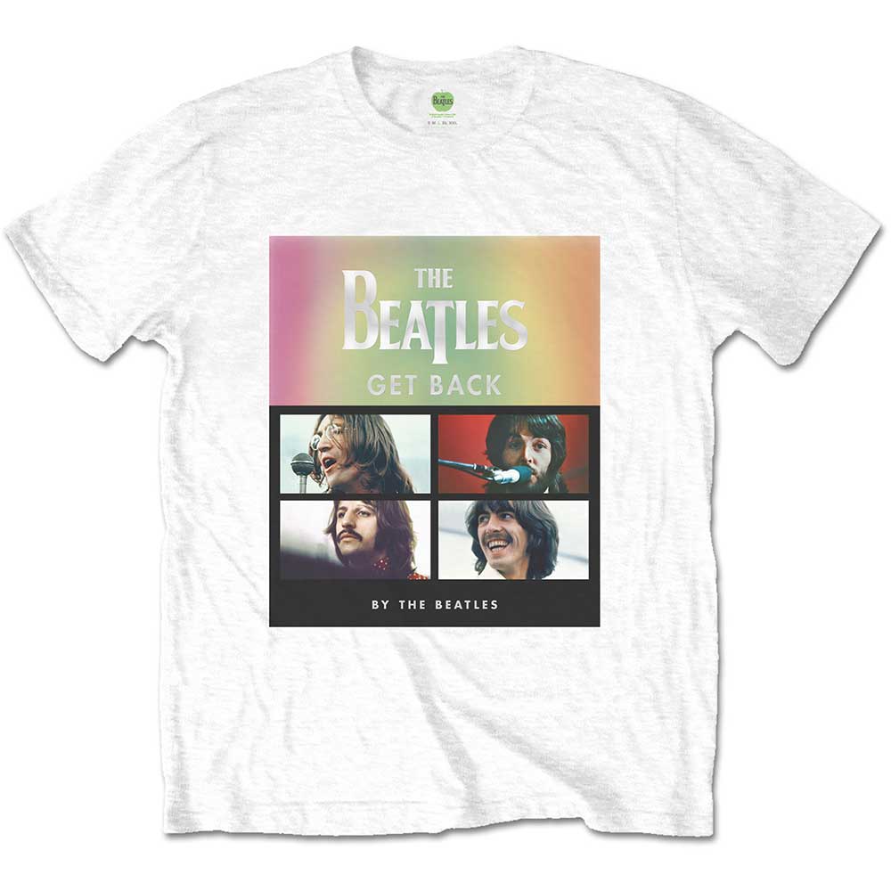 The Beatles tričko Album Faces Gradient Biela S
