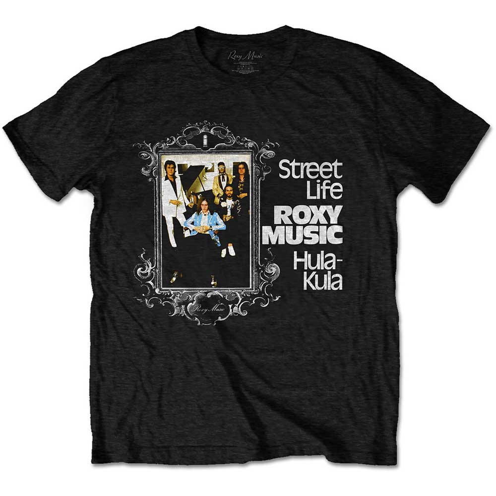 Roxy Music tričko Street Life Hula-Kula Čierna L