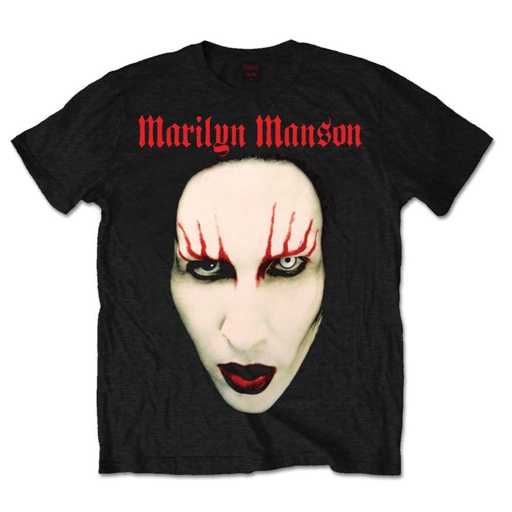 Marilyn Manson tričko Red Lips Čierna S
