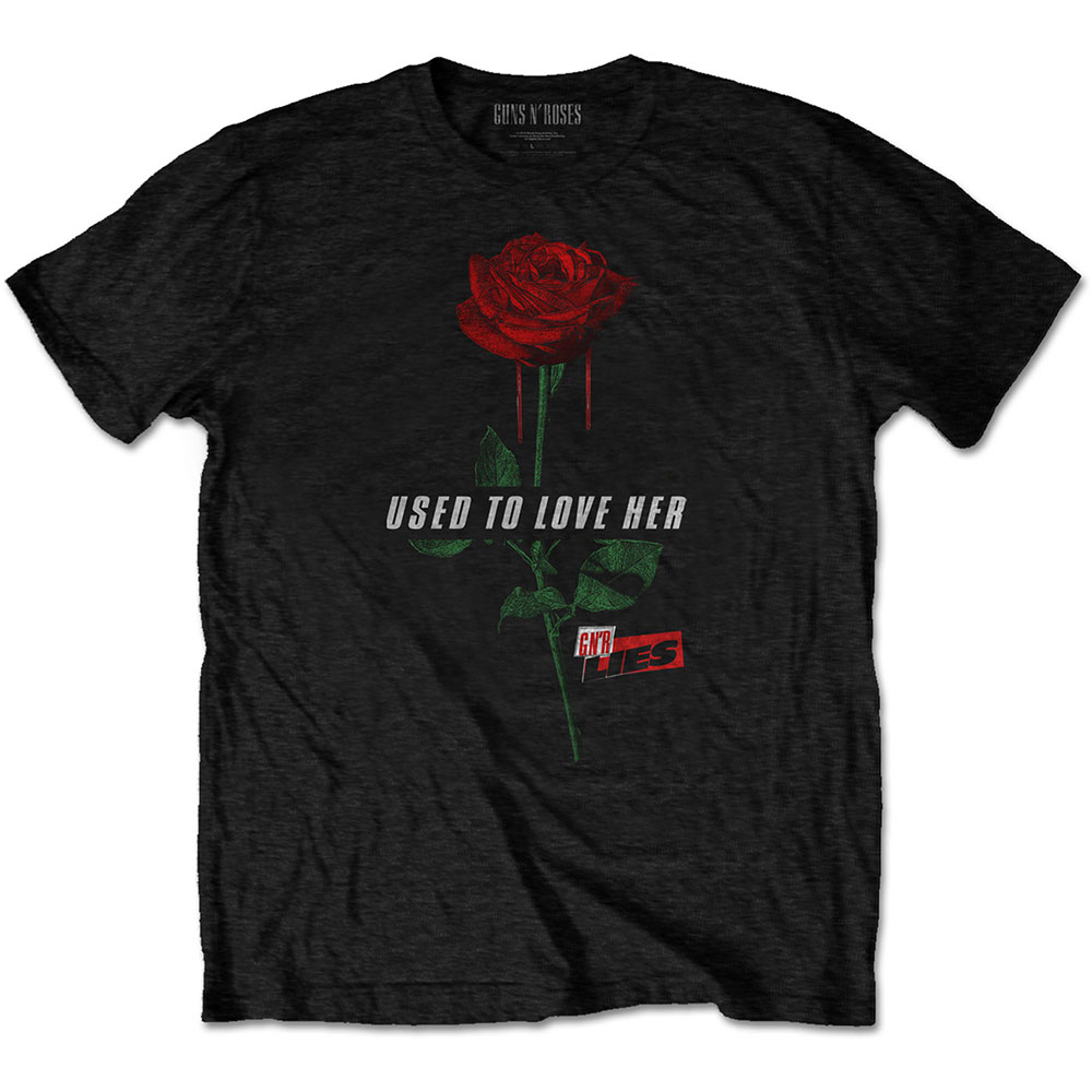 Guns N’ Roses tričko Used to Love Her Rose Čierna M