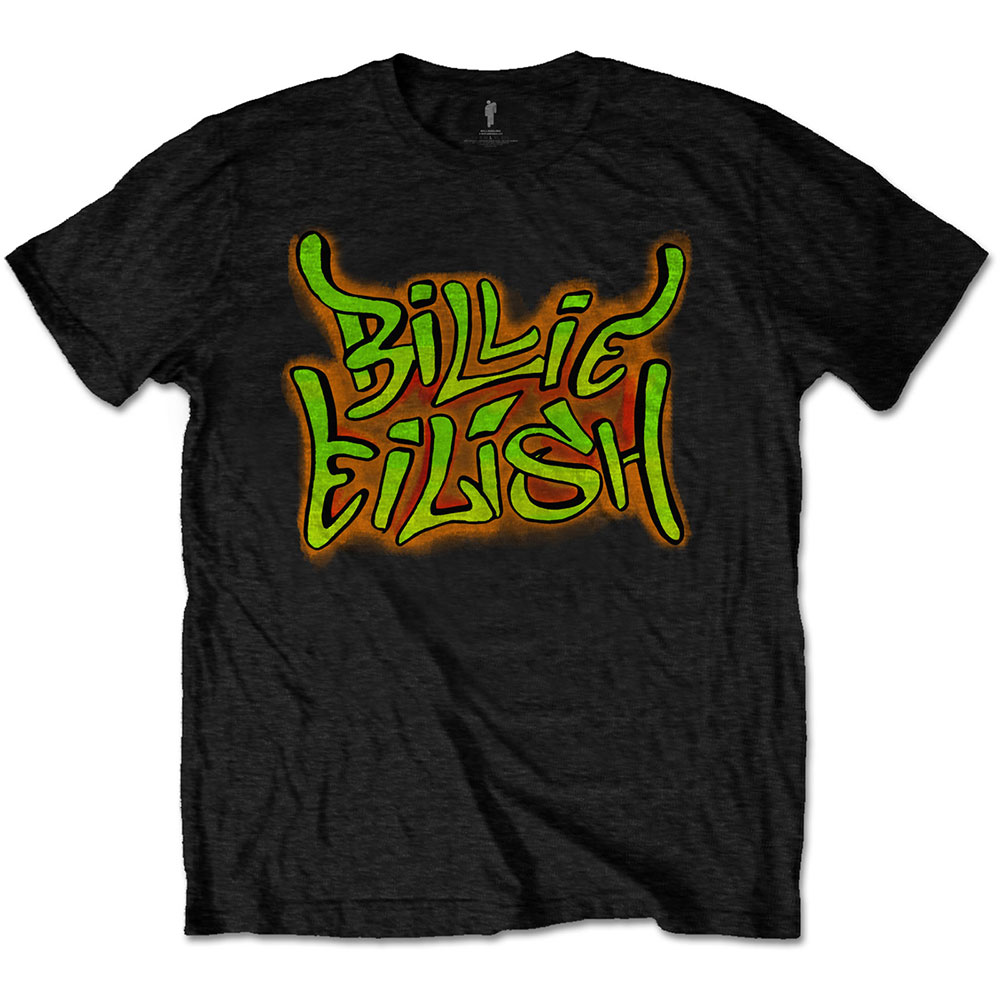 Billie Eilish tričko Graffiti Čierna L