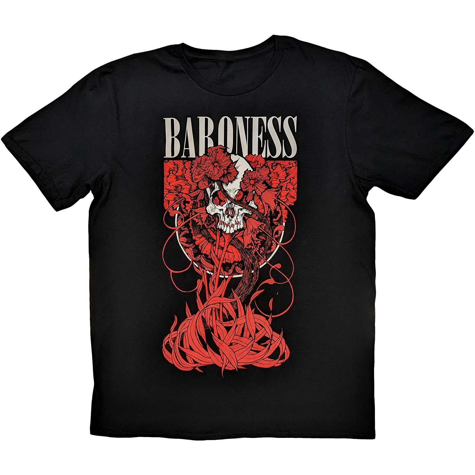 Baroness tričko Fleur Skull Čierna S