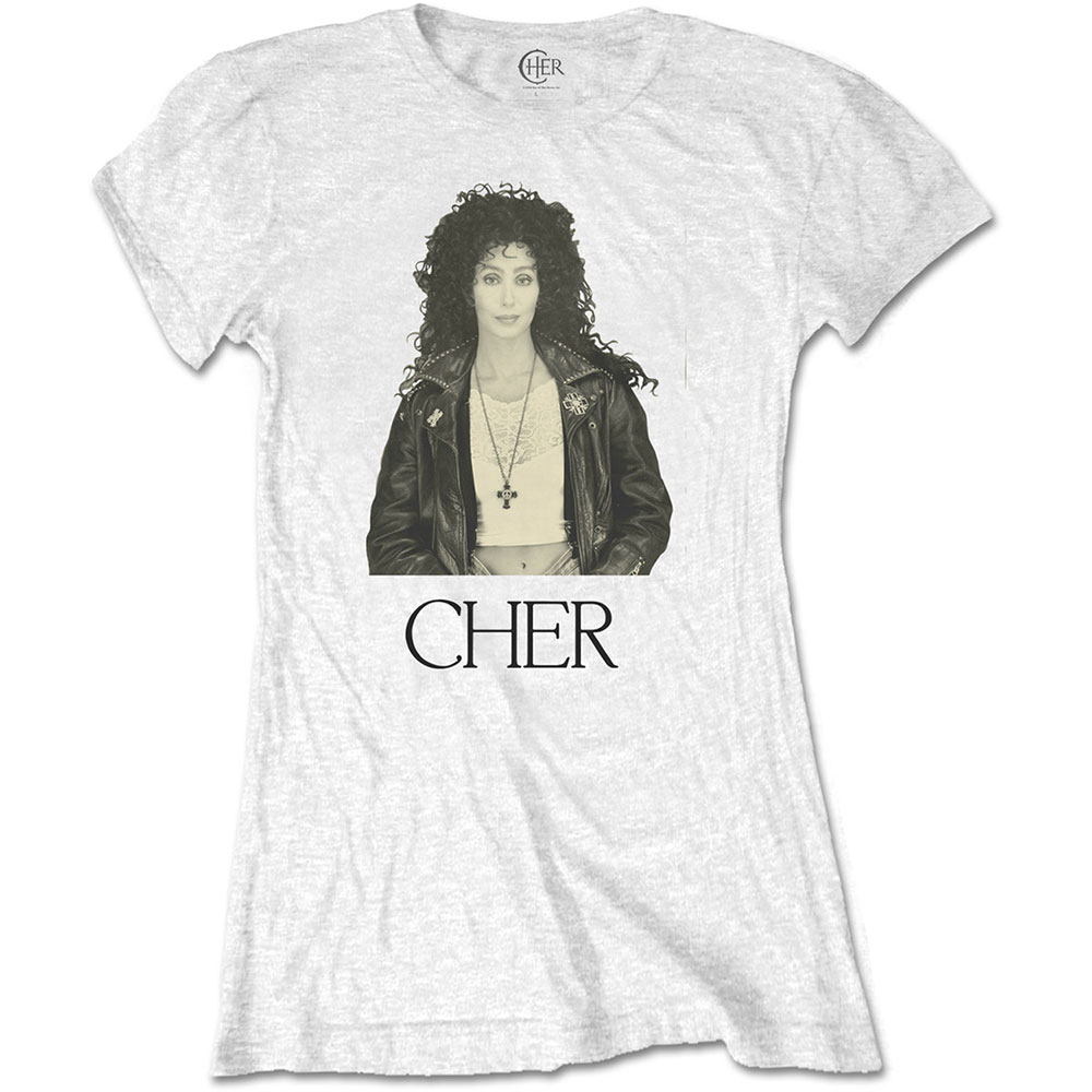 Cher tričko Leather Jacket Biela XXL